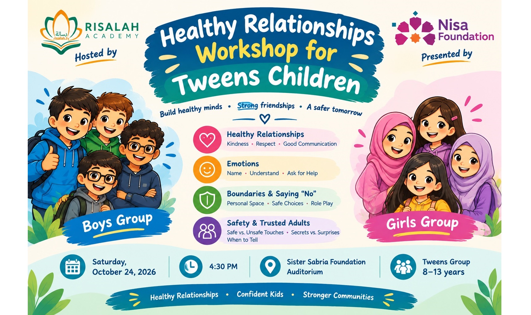 Healthy Relationships Workshop for Tweens Children